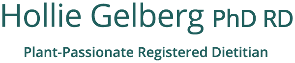 Hollie Gelberg PhD RD, Plant-Passionate Registered Dietitian name mark logo